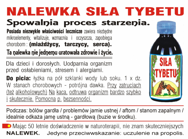 SIŁA TYBETU - 100ML - MOCNA NALEWKA PROPOLISOWA