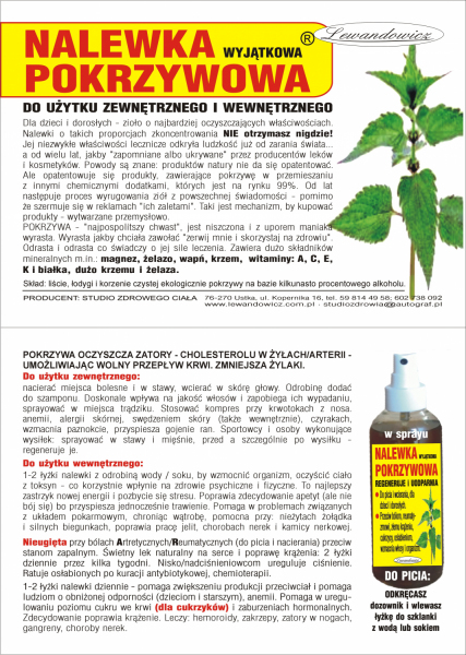 NALEWKA POKRZYWOWA W SPRAYU - 200ML